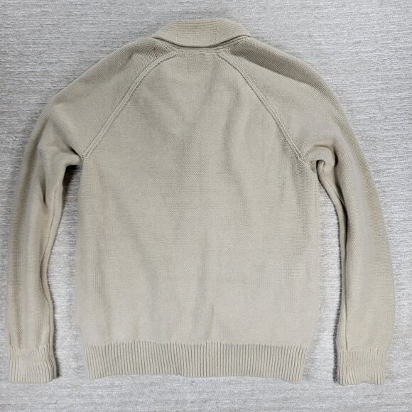 Gap Shawl Collar Cardigan Sweater Size XL Oatmeal Knit Cotton Grandpa Old Money - Picture 13 of 15